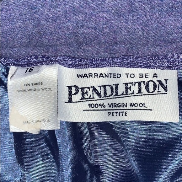 Pendleton purple skirt lilac virgin wool purple - Picture 5 of 7